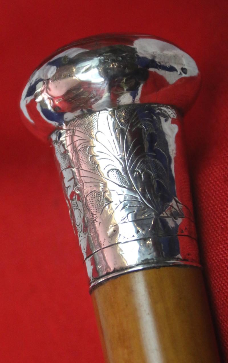 A Superb Quality, Antique, Victorian, Silver Topped Hidden, Secret, Dagger-Cane. In Fine Malacca Wood. In Fabulous Condition