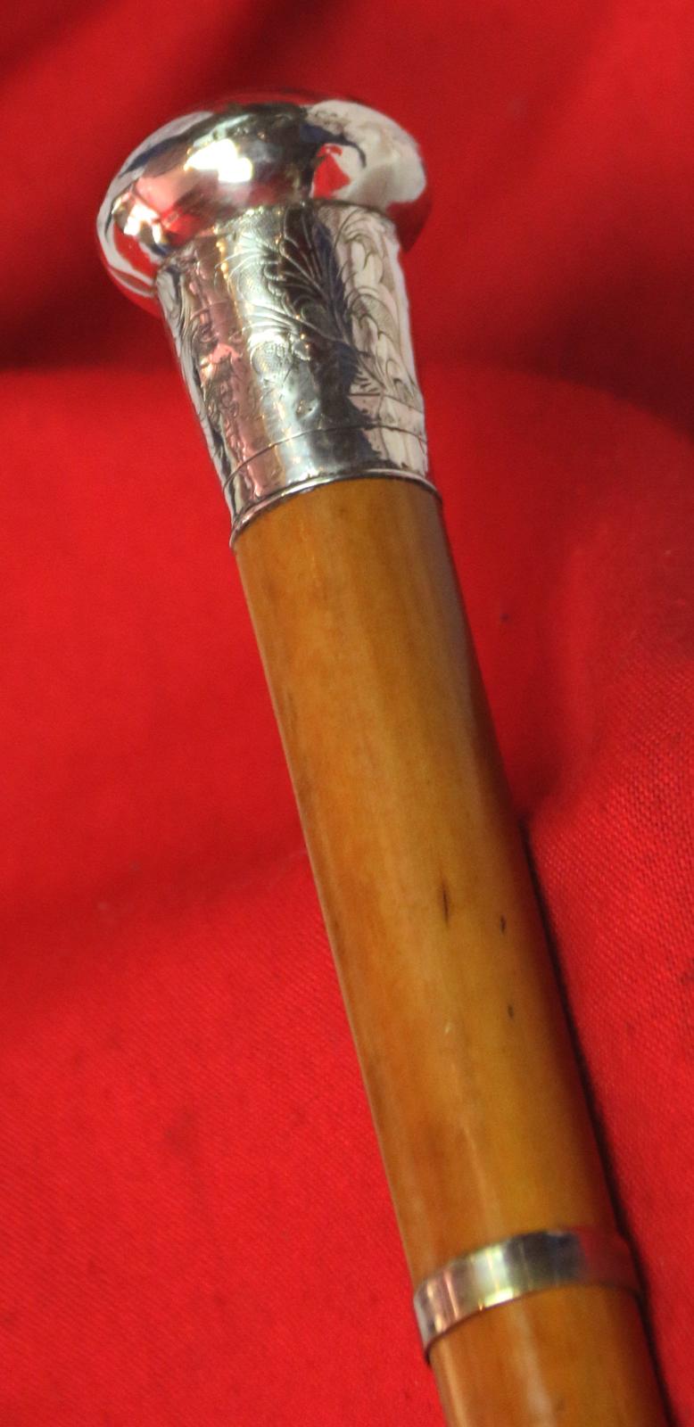 A Superb Quality, Antique, Victorian, Silver Topped Hidden, Secret, Dagger-Cane. In Fine Malacca Wood. In Fabulous Condition