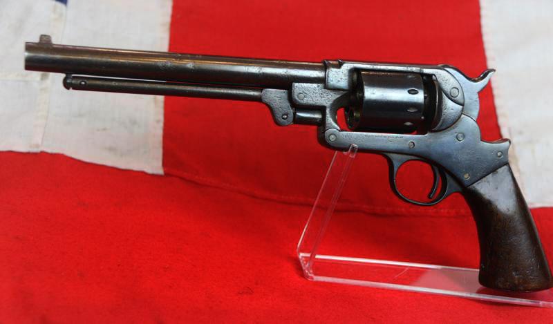 A Rare & Huge, M1863 Single Action Starr Army 'Long Barrel' Revolver of the Civil War, .44 Calibre. Exactly As Can Be Seen Featured in Clint Eastwood’s Oscar Winning Movie, ‘The Unforgiven’