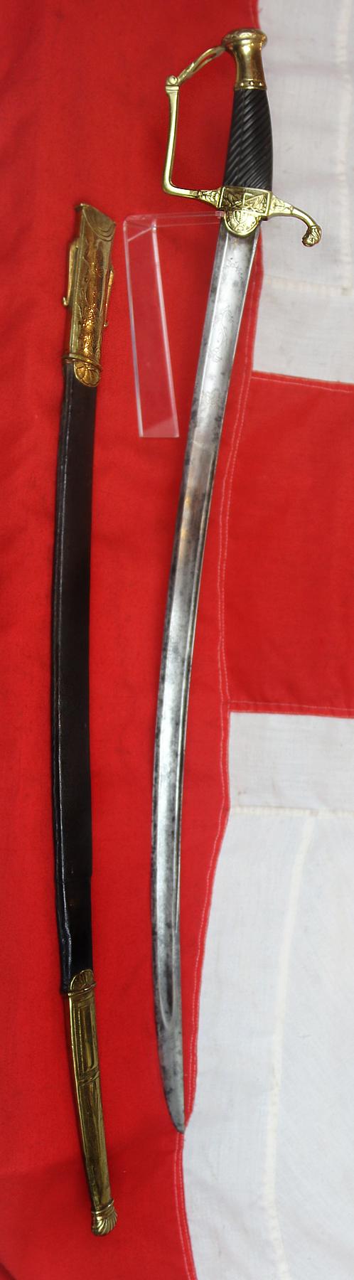 An Incredibly Rare French Naval, Sabre D'Officier De Marine Model Prairelle An XII 1804. Officer's Sword, Most Likely Surrendered or Captured At Trafalgar in 1805. Possibly Even From the Redoutable or Bucentaure