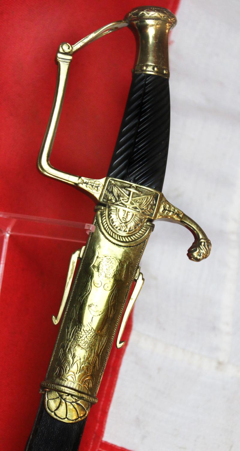 An Incredibly Rare French Naval, Sabre D'Officier De Marine Model Prairelle An XII 1804. Officer's Sword, Most Likely Surrendered or Captured At Trafalgar in 1805. Possibly Even From the Redoutable or Bucentaure