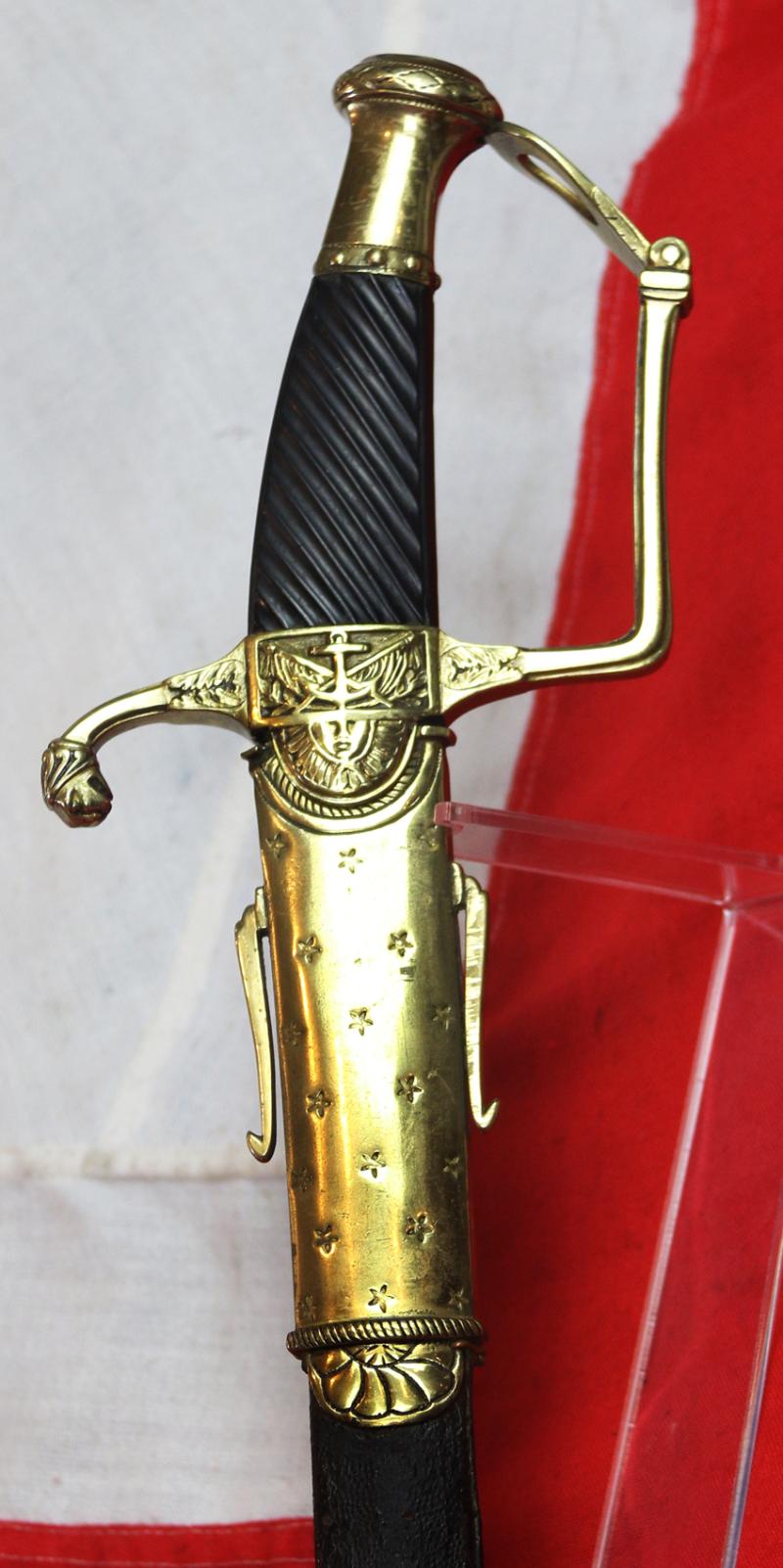 An Incredibly Rare French Naval, Sabre D'Officier De Marine Model Prairelle An XII 1804. Officer's Sword, Most Likely Surrendered or Captured At Trafalgar in 1805. Possibly Even From the Redoutable or Bucentaure