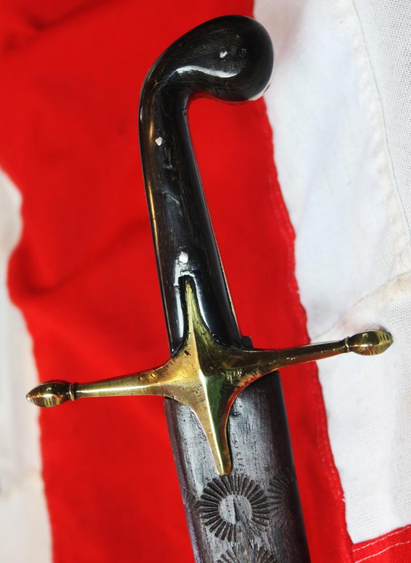 A Beautiful 18th to 19th Century Ottoman Shamshir. With Traditional Carved Horn Hilt