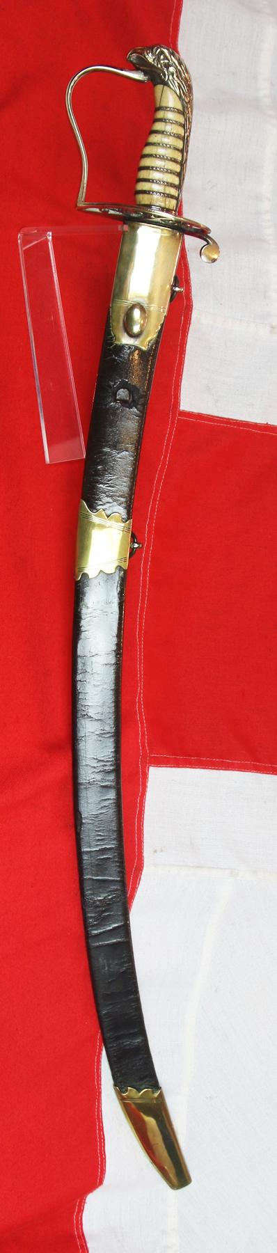 A Very Fine & Rare, Signally Beautiful, Anglo-American War of 1812, 'Eagle Head' & Scroll Fretted Hilt, American Officer's Sabre. In Great Condition.