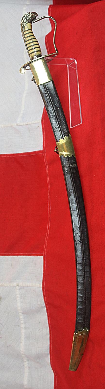 A Very Fine & Rare, Signally Beautiful, Anglo-American War of 1812, 'Eagle Head' & Scroll Fretted Hilt, American Officer's Sabre. In Great Condition.