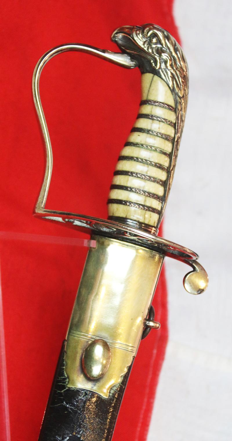 A Very Fine & Rare, Signally Beautiful, Anglo-American War of 1812, 'Eagle Head' & Scroll Fretted Hilt, American Officer's Sabre. In Great Condition.