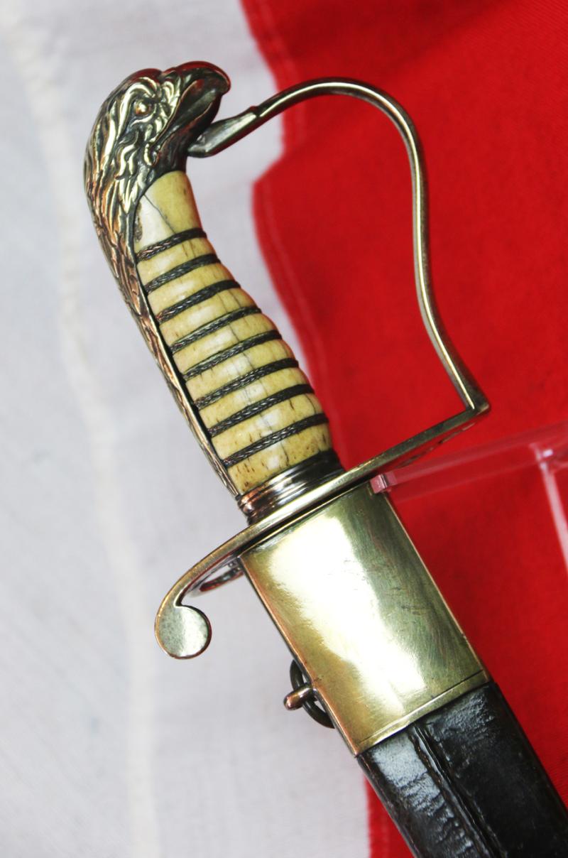 A Very Fine & Rare, Signally Beautiful, Anglo-American War of 1812, 'Eagle Head' & Scroll Fretted Hilt, American Officer's Sabre. In Great Condition.