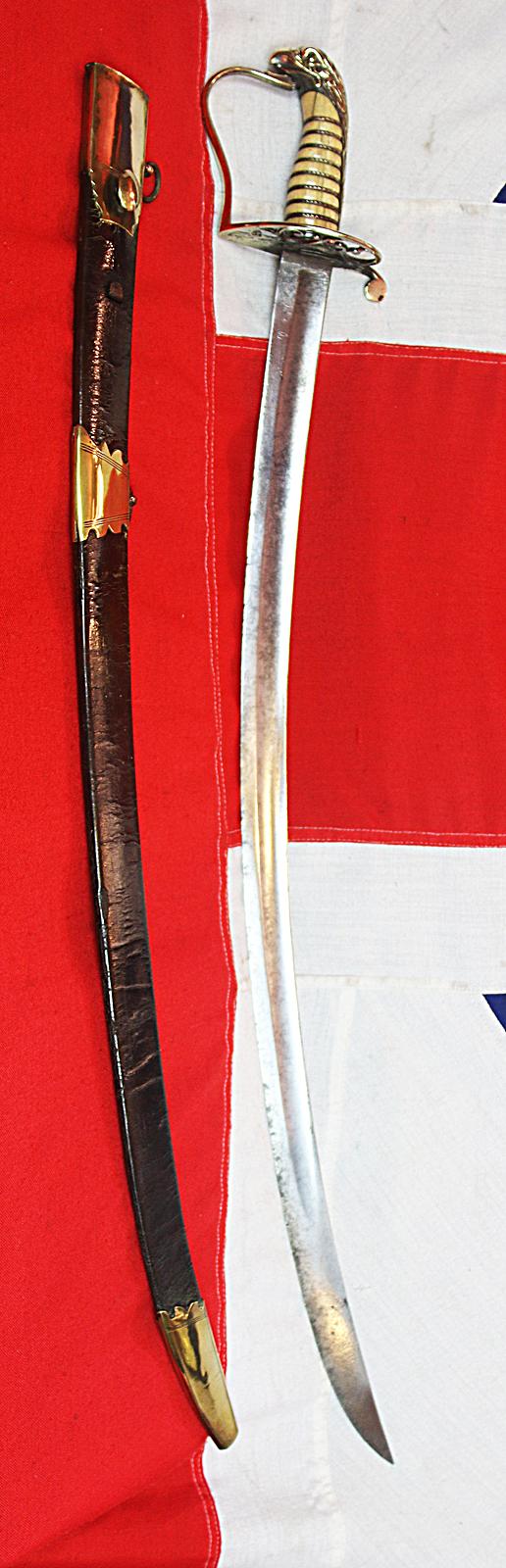 A Very Fine & Rare, Signally Beautiful, Anglo-American War of 1812, 'Eagle Head' & Scroll Fretted Hilt, American Officer's Sabre. In Great Condition.