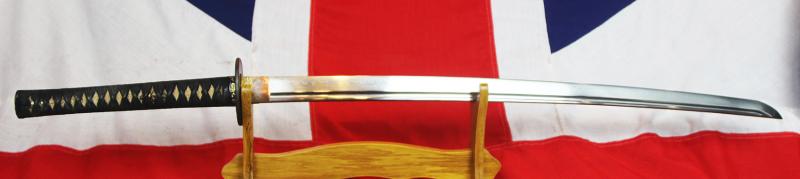 A Beautiful Antique Edo Samurai Long Katana. A Most Fine Katana With A Good Hon-Zukuri Blade With Midare Hamon and Full Length Hi