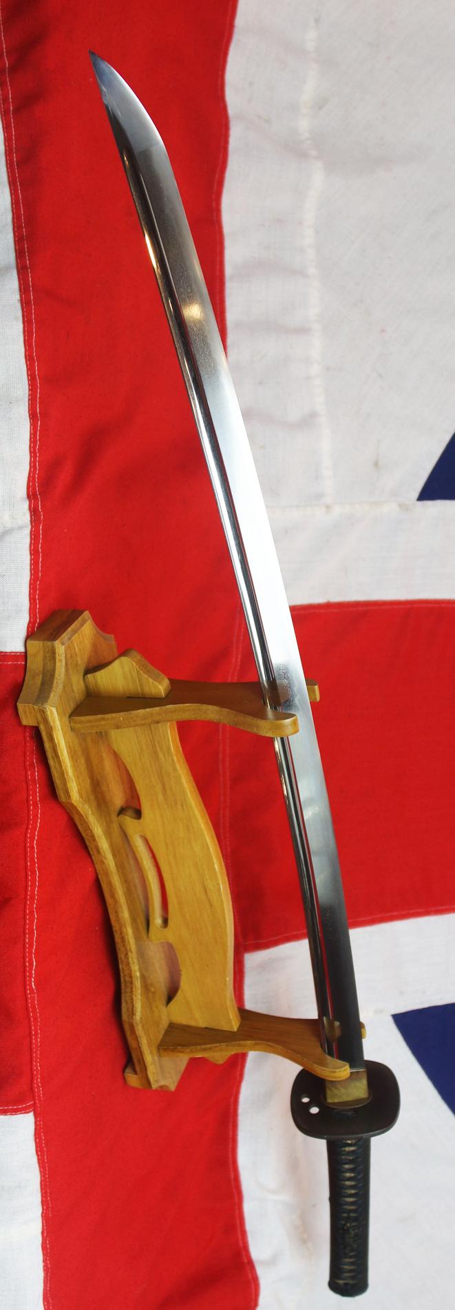 A Beautiful, Signed Samurai Long 17th Century Katana With Very Fine Edo Period Mounts Including Fabulous Quality Hand Chisselled Silver Fuchi Kashira of Takebori Turbulent Seas and Sea Shells. Signed Hisamichi