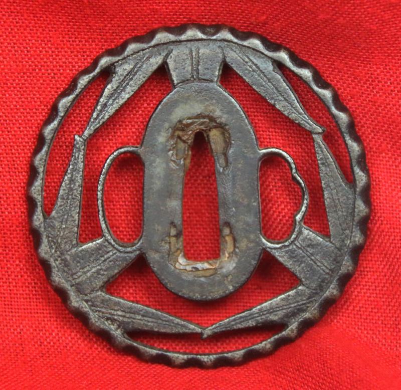 A Beautiful Samurai Wakizashi Signed Kunimune, Han Dachi Mounted, All Original Edo Koshirae and Deep Brown Urushi Lacquer Saya With Nishiji Gold With Very Rare Gold Foiled Throat