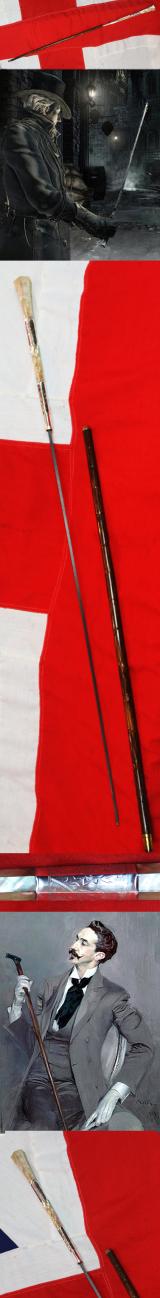 A Beautiful & Superb Quality, Antique, Late Victorian, Finely Engraved Silver & Mother O'Pearl Handled Sword-Cane. A Most Elegant & Sophisticated Work of Art In Near Mint Condition.