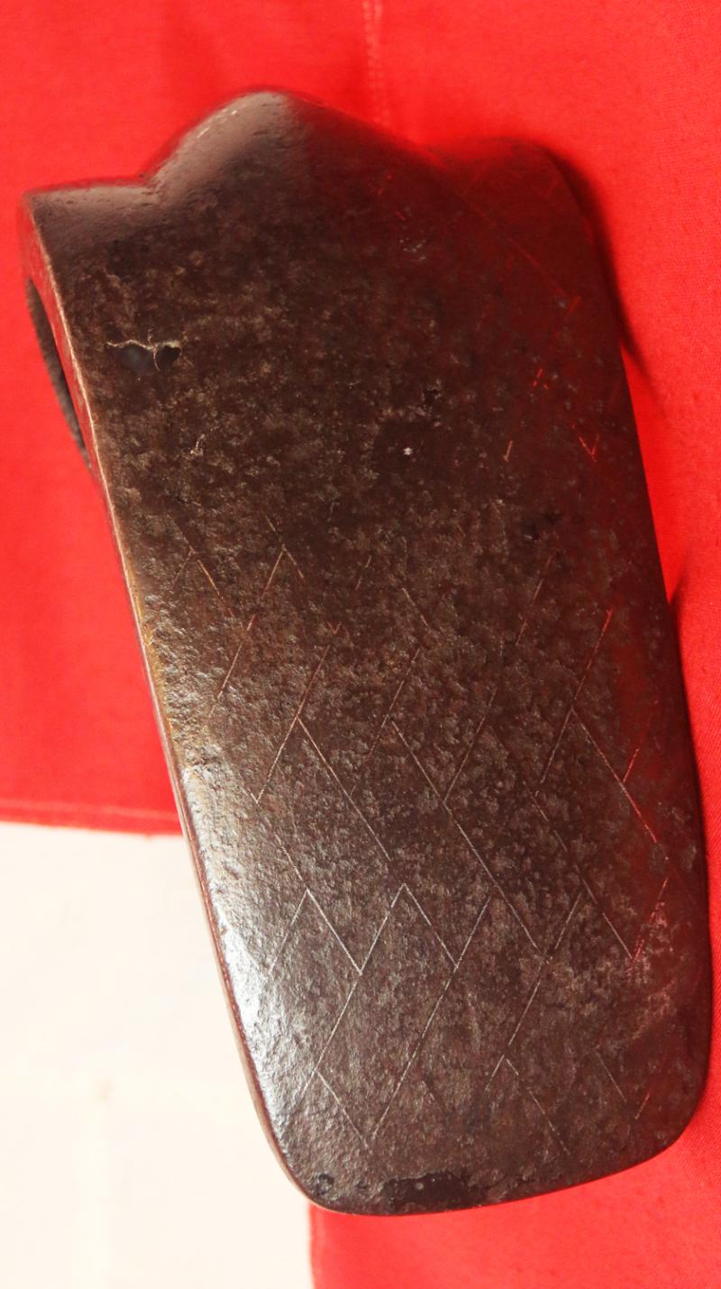 A Very Attractive, Edo Era 17th to 18th Century Samurai's Tetsu Abumi Stirrup, Inlaid With Silver in a Geometric Pattern