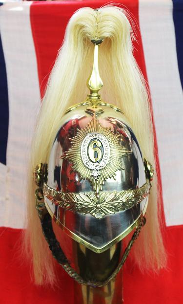 A Wonderful, Original, Antique Victorian Helmet of the 6th Dragoons the Inniskillins. One of the Great Irish Cavalry Regiments in the British Army & One of The Most Desirable of All The Victorian Regimental Helmets