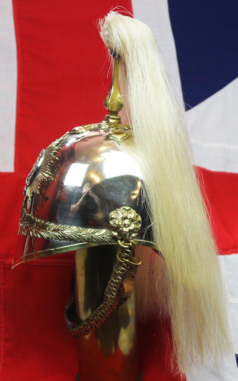 A Wonderful, Original, Antique Victorian Helmet of the 6th Dragoons the Inniskillins. One of the Great Irish Cavalry Regiments in the British Army & One of The Most Desirable of All The Victorian Regimental Helmets