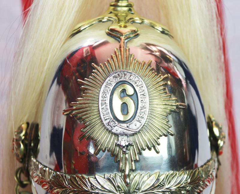 A Wonderful, Original, Antique Victorian Helmet of the 6th Dragoons the Inniskillins. One of the Great Irish Cavalry Regiments in the British Army & One of The Most Desirable of All The Victorian Regimental Helmets