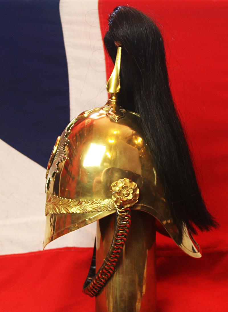 A Wonderful, Original, Antique Victorian Helmet of the 2nd Dragoon Guards {The Queen's Bays}