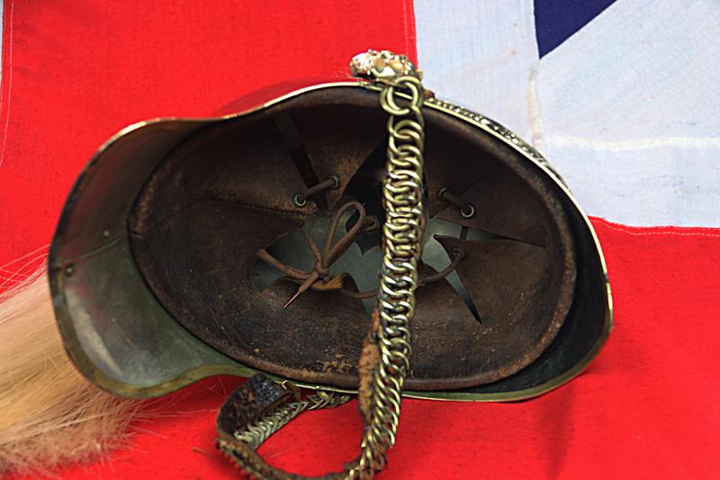 A Wonderful, Original, Antique Victorian Helmet of the 2nd Dragoon Guards {The Queen's Bays}