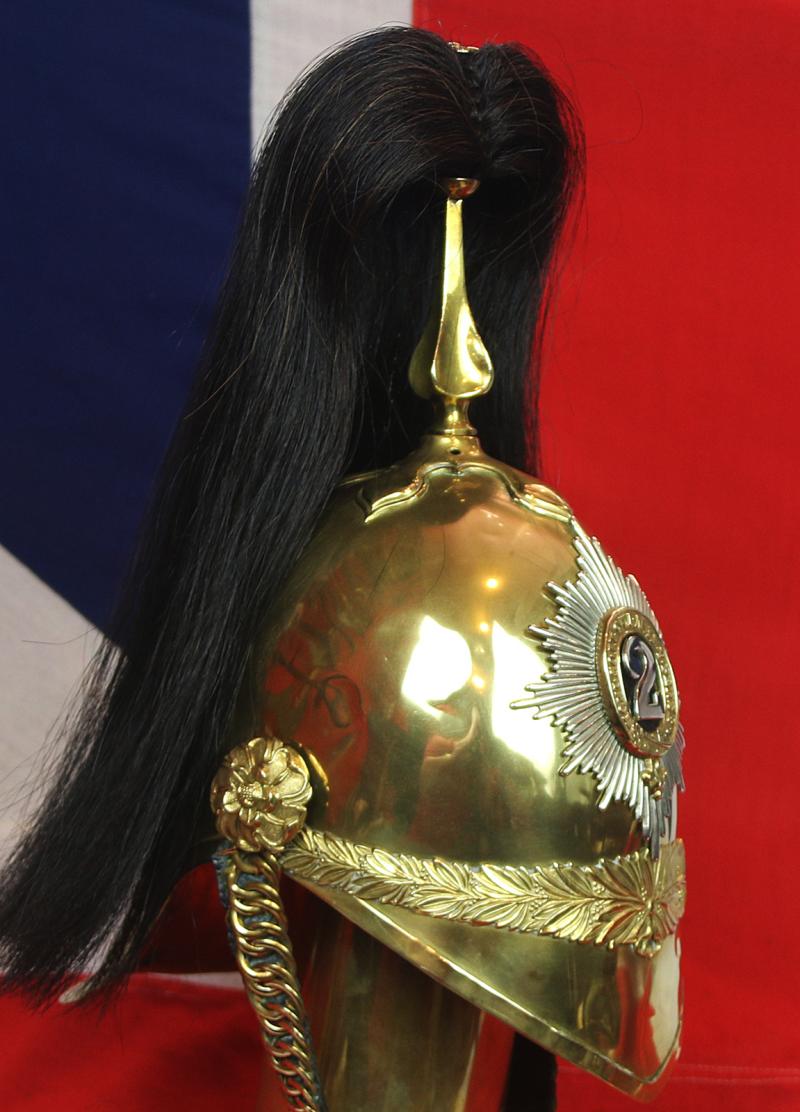 A Wonderful, Original, Antique Victorian Helmet of the 2nd Dragoon Guards {The Queen's Bays}