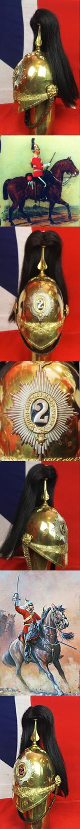 A Wonderful, Original, Antique Victorian Helmet of the 2nd Dragoon Guards {The Queen's Bays}