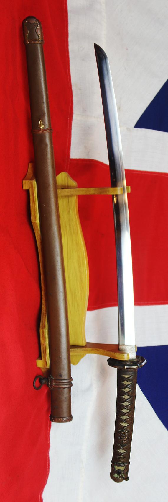 A Very Fine Antique, Ancestral Chisa Katana Sword in Crew Gunto Mounts Signed Jumyo, Shinto. Swords By Jumyo Were Very Often Gifted to Noble Family Daimyo, As They Were Considered Very Auspicious