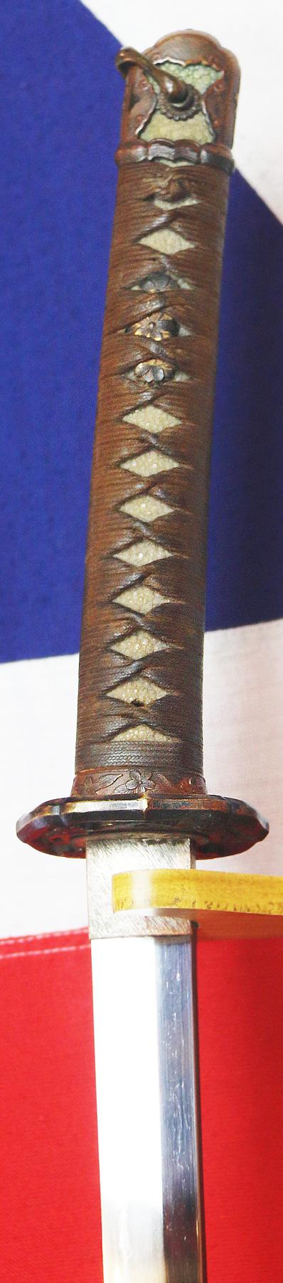 A Very Fine Antique, Ancestral Chisa Katana Sword in Crew Gunto Mounts Signed Jumyo, Shinto. Swords By Jumyo Were Very Often Gifted to Noble Family Daimyo, As They Were Considered Very Auspicious