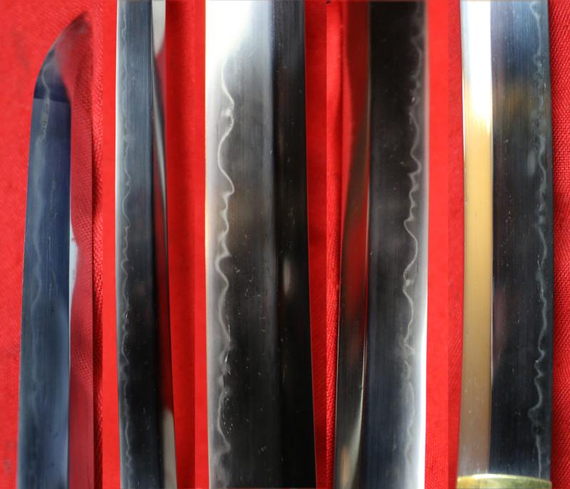 A Very Beautiful & Incredibly Elegant Koto Katana Art Sword Circa 1500, With Very Fine All Original Edo Koshirae, of Finely Decorated Shakudo, Combined With Exceptional Urushi Lacquer Work. Kashira Decorated with ‘The Monkey Reaching for the Moon’