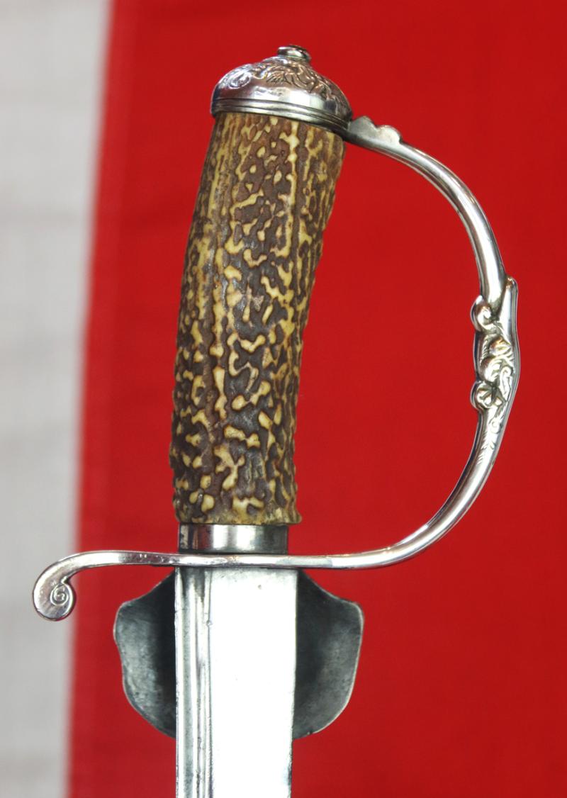 A Simply Captivating & Outstanding Solid Silver Mounted ‘Mermaid’ Shell Guard Hilted Sword, Likely of of an Admiral or Vice Admiral, Such as Admiral Lord Nelson’s Walpole-Suckling Silver Hunting Hanger Sword