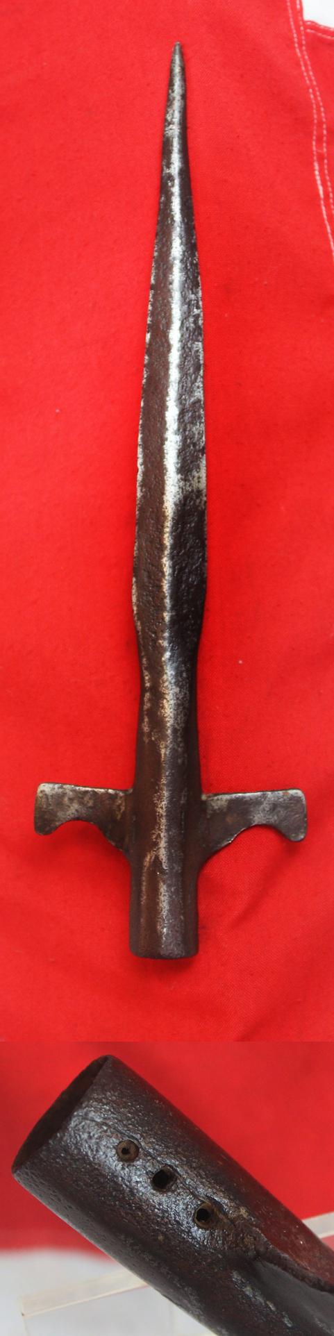 A Superb Old English-Viking Large 'Winged' Spear Javelin Head With Later Haft. A Vital Component in 'Shield Wall' Battles Over 1000 Years Old