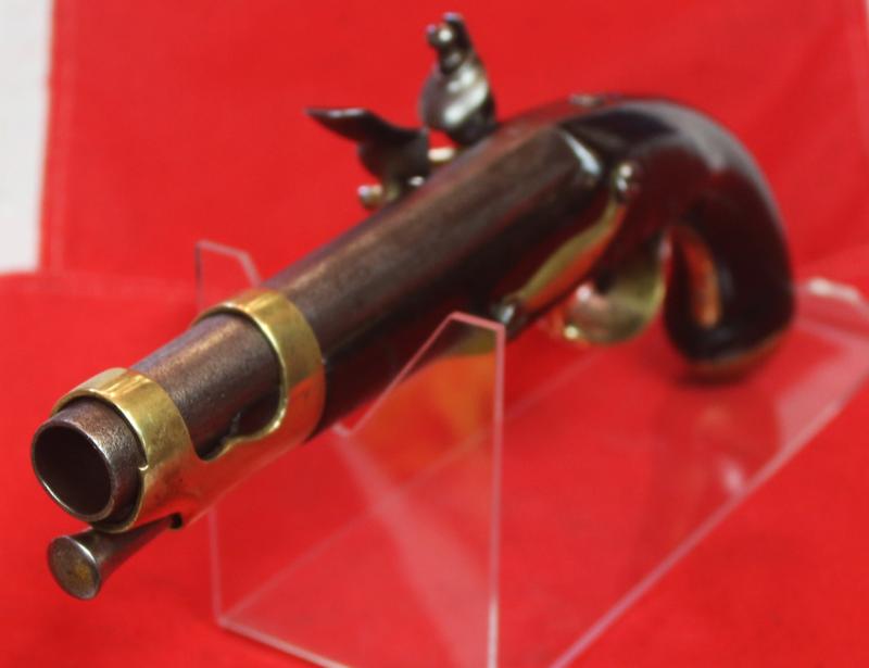 A Fine & Most Rare, French Napoleonic Wars Consulat To Empire Period Early 19th Century Flintlock Officer's Pistol From 1801, Manufacture St Etienne, Lock Interior Marked Duran, Identical To Another Sold By the Smithsonian Institution Of New York in 1996
