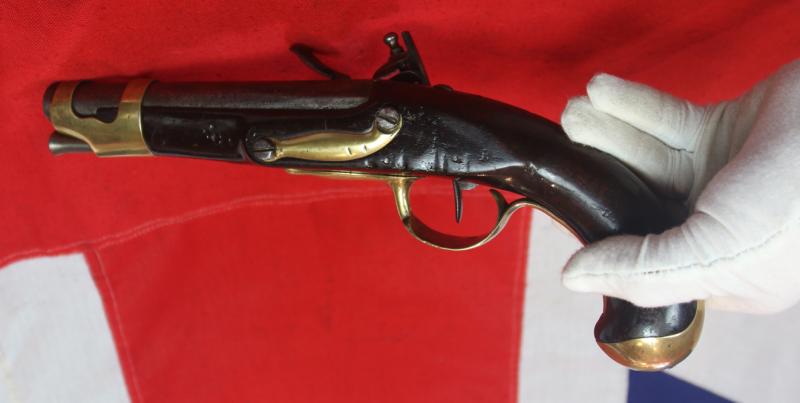 A Fine & Most Rare, French Napoleonic Wars Consulat To Empire Period Early 19th Century Flintlock Officer's Pistol From 1801, Manufacture St Etienne, Lock Interior Marked Duran, Identical To Another Sold By the Smithsonian Institution Of New York in 1996