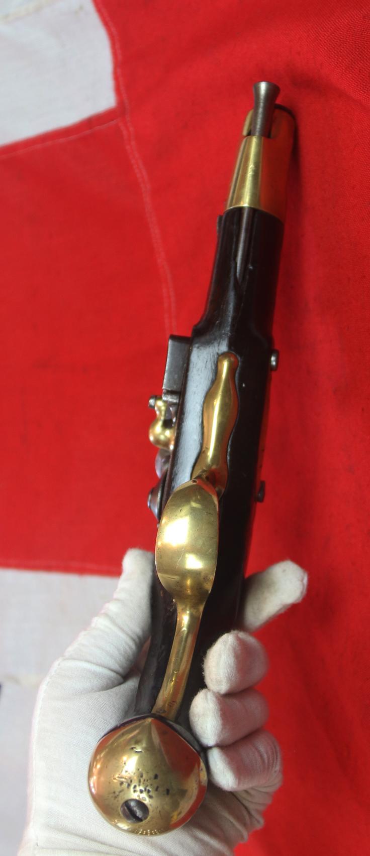 A Fine & Most Rare, French Napoleonic Wars Consulat To Empire Period Early 19th Century Flintlock Officer's Pistol From 1801, Manufacture St Etienne, Lock Interior Marked Duran, Identical To Another Sold By the Smithsonian Institution Of New York in 1996