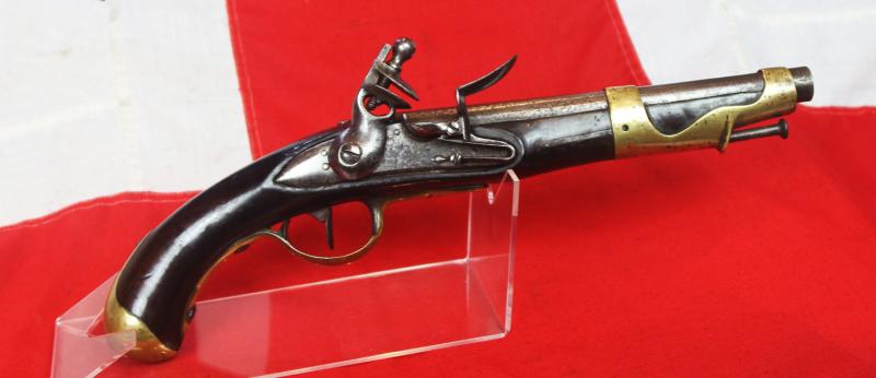 A Superb & Rare French Modele 1733-1766 Flintlock Pistol, Manufactured For The King of France, King Louis XVIth, For the American Revolutionary War Supply, To Aid General Washington's Forces in 1776