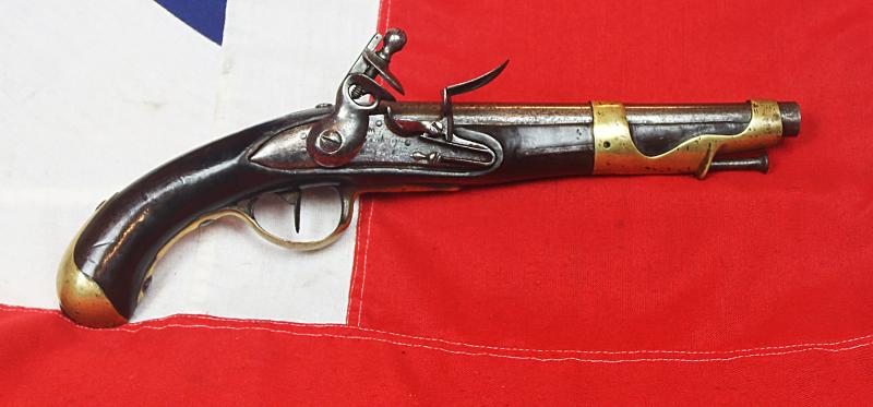 A Superb & Rare French Modele 1733-1766 Flintlock Pistol, Manufactured For The King of France, King Louis XVIth, For the American Revolutionary War Supply, To Aid General Washington's Forces in 1776