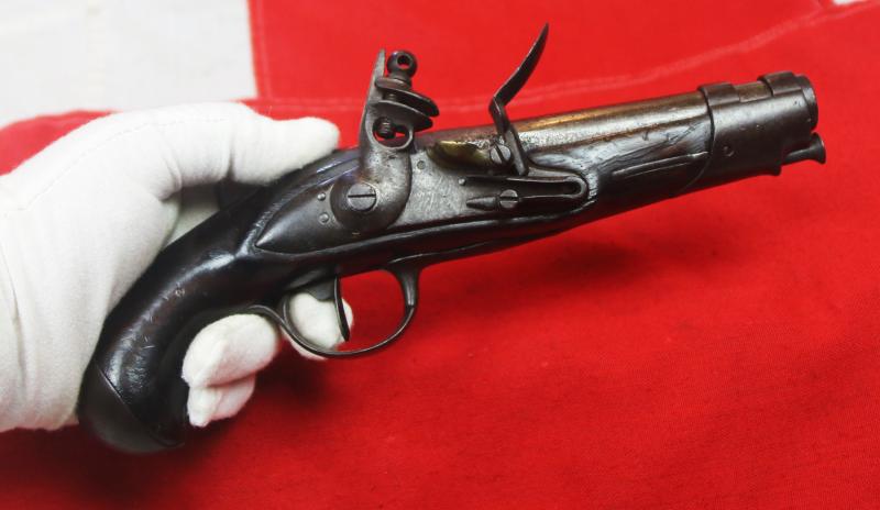 A Most Rare And Superb, Napoleonic Wars Year 9 French Gendarmerie Flintlock Pistol. It Great Condition For Age. All Blackened Steel Mounts And Made From The Maubeuge Manufacture Contract