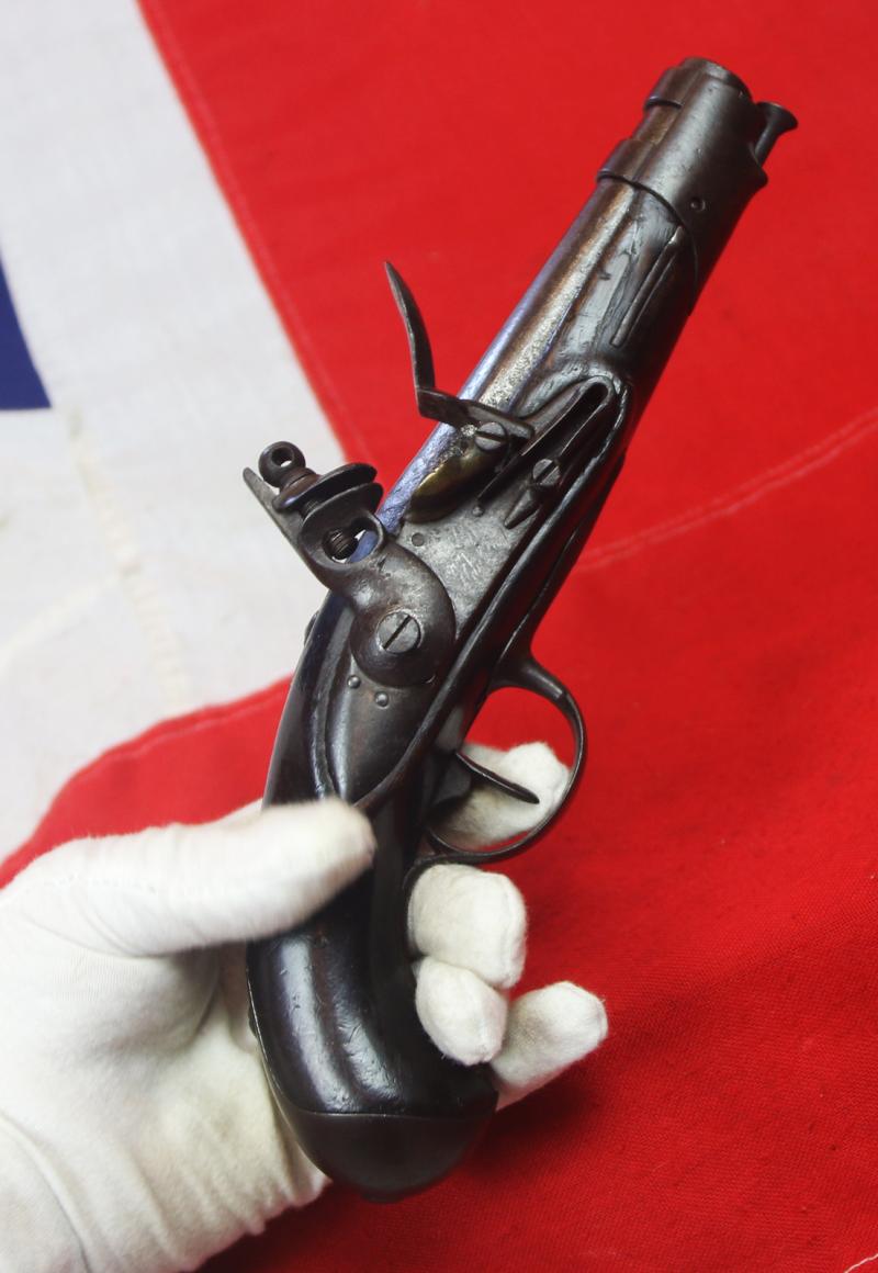 A Most Rare And Superb, Napoleonic Wars Year 9 French Gendarmerie Flintlock Pistol. It Great Condition For Age. All Blackened Steel Mounts And Made From The Maubeuge Manufacture Contract