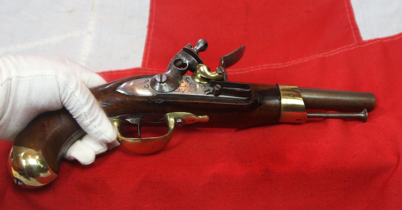 An Original, French, Napoleonic Year 13 Modele, & Dated 1813 French Flintlock Line Cavalry Pistol, Mauberge Manufacture Imperial. Manufactured For Napoleon's Army To Replace All The Grande Armee Pistols Lost In the Retreat From Moscow