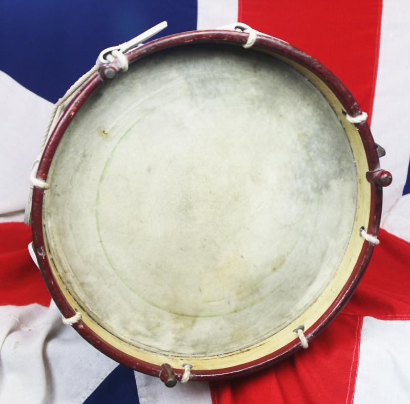 A King George Vth, King George VIth & WW2 Regimental Painted 1st Battalion Grenadier Guards, Rope Tension Snare Drum With Battle Honours Up to The End of WW1, 1918