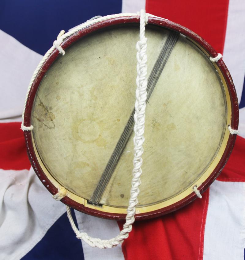 A King George Vth, King George VIth & WW2 Regimental Painted 1st Battalion Grenadier Guards, Rope Tension Snare Drum With Battle Honours Up to The End of WW1, 1918