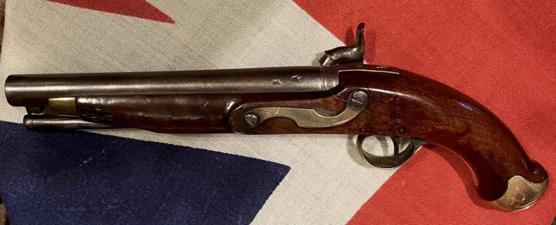 A Fabulous, Circa 1804, Peninsular War & Waterloo British Light Dragoon Pistol From the Tower of London. GR Crown Tower Stamped Ordnance Issue, Superb Walnut Stock. Just Arrived Today & An Incredibly Inexpensive Light Dragoon Service Pistol