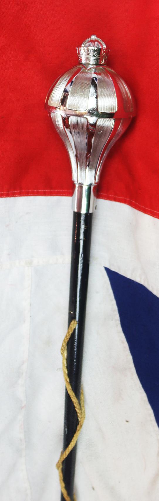 A Good King George VIth Pattern Household Division Drum Major's, of The Welsh Guards Marching Mace