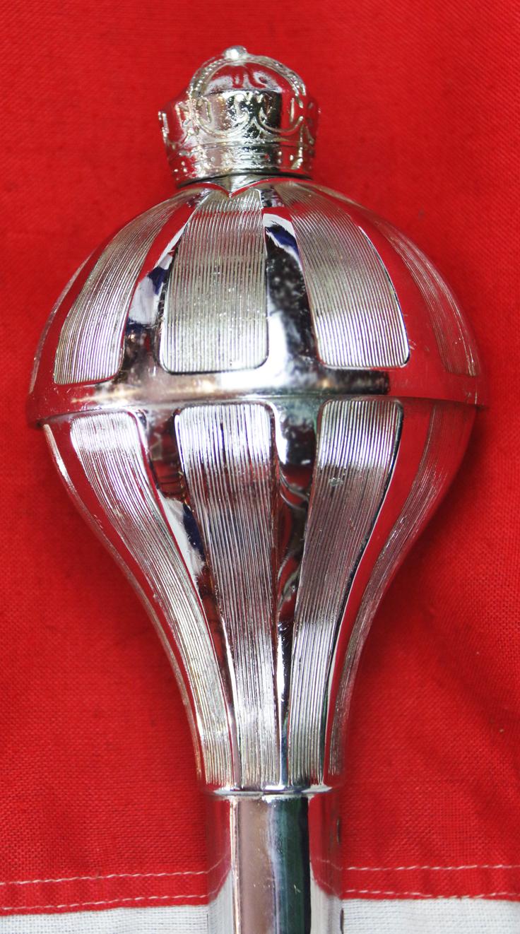 A Good King George VIth Pattern Household Division Drum Major's, of The Welsh Guards Marching Mace