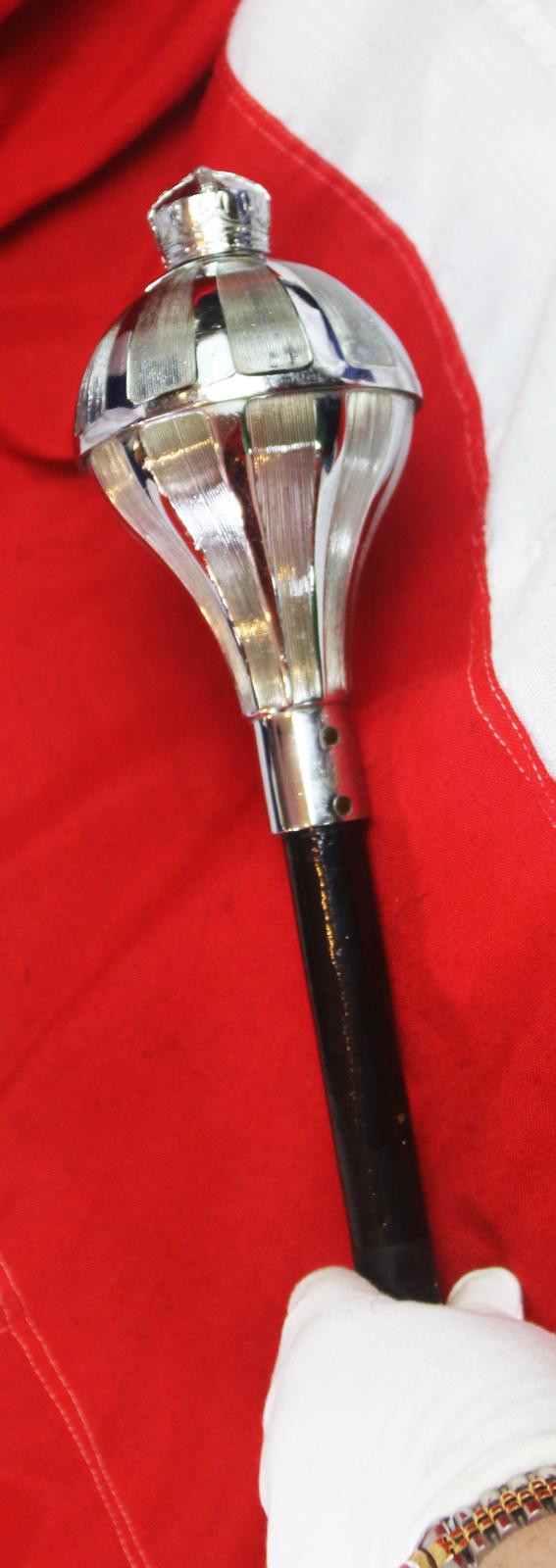 A Good King George VIth Pattern Household Division Drum Major's, of The Welsh Guards Marching Mace