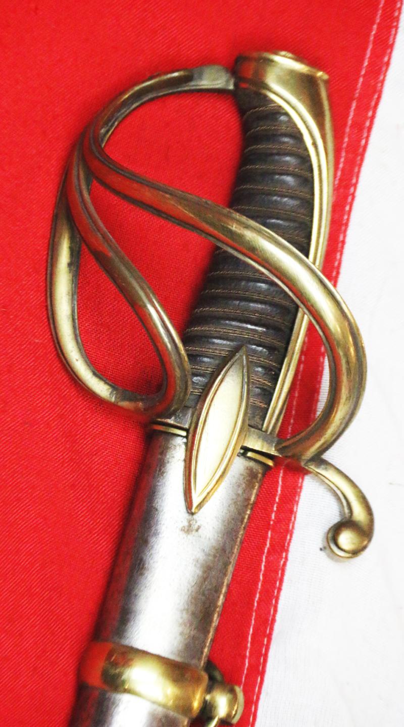 A Rare, Absolutely Stunning 1st Empire, Combat, 'Blue. & Gilt' Officer's Sabre of the Legere, Hussards, & Mounted Chasseurs. The Year IX, Circa 1810, Sabre Used by Officers of the Mounted Chasseurs of the Imperial Guard