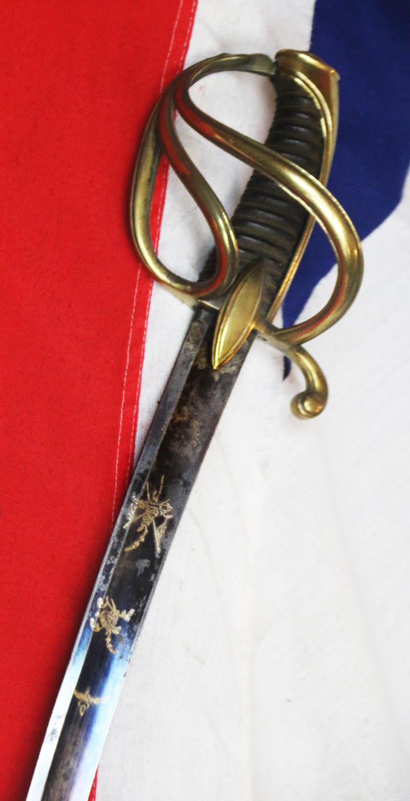 A Rare, Absolutely Stunning 1st Empire, Combat, 'Blue. & Gilt' Officer's Sabre of the Legere, Hussards, & Mounted Chasseurs. The Year IX, Circa 1810, Sabre Used by Officers of the Mounted Chasseurs of the Imperial Guard