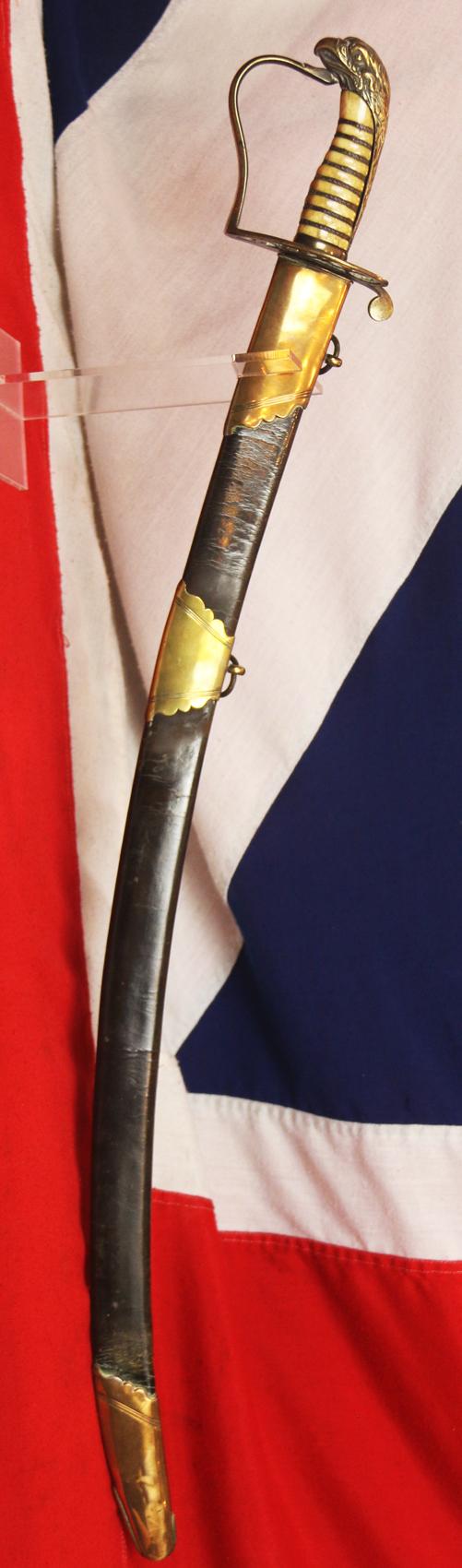 A Very Fine & Rare, Signally Beautiful, Anglo-American War of 1812, 'Eagle Head' & Scroll Fretted Hilt, American Officer's Sabre. In Great Condition.