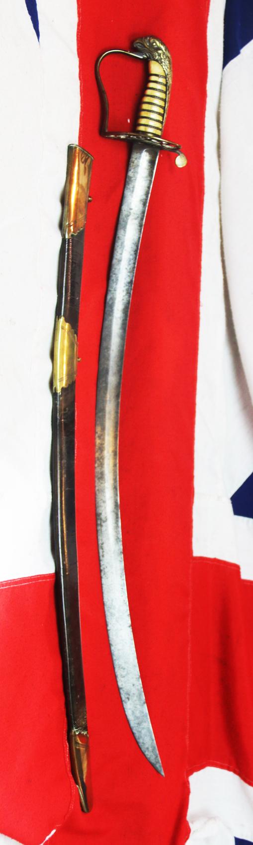 A Very Fine & Rare, Signally Beautiful, Anglo-American War of 1812, 'Eagle Head' & Scroll Fretted Hilt, American Officer's Sabre. In Great Condition.