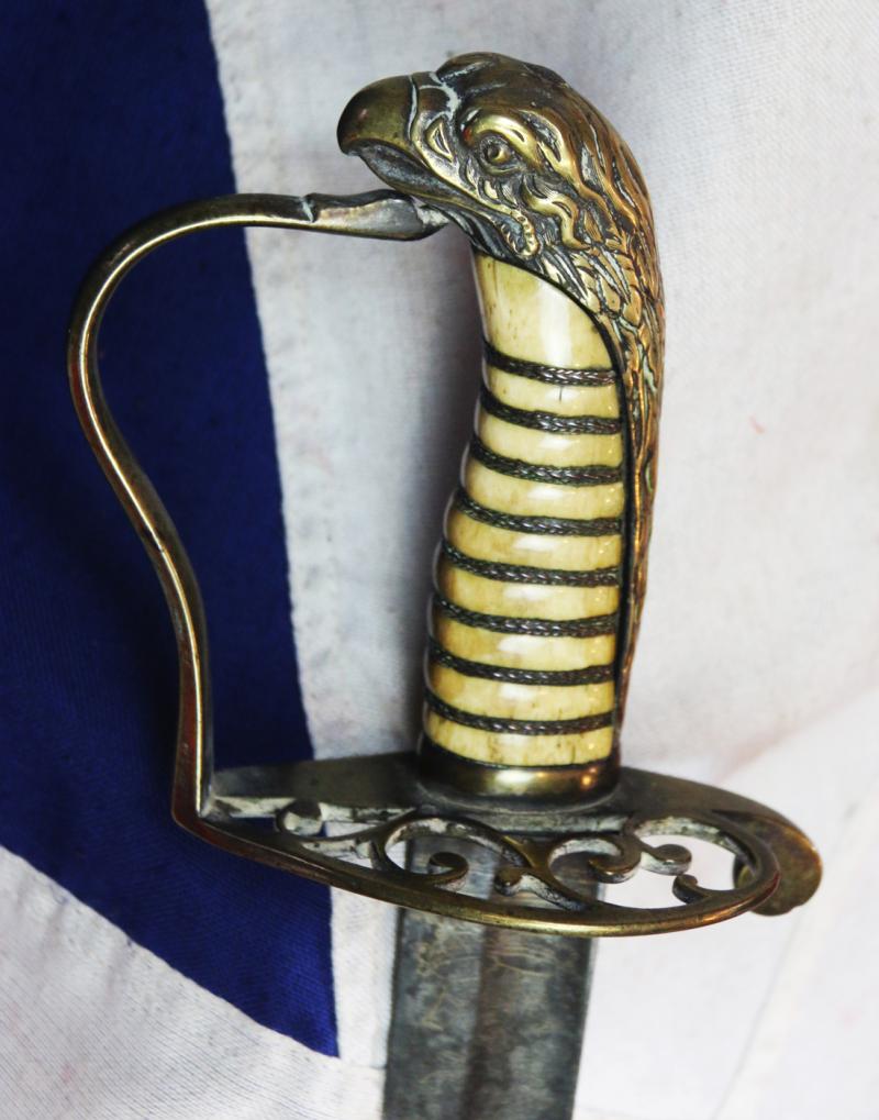 A Very Fine & Rare, Signally Beautiful, Anglo-American War of 1812, 'Eagle Head' & Scroll Fretted Hilt, American Officer's Sabre. In Great Condition.