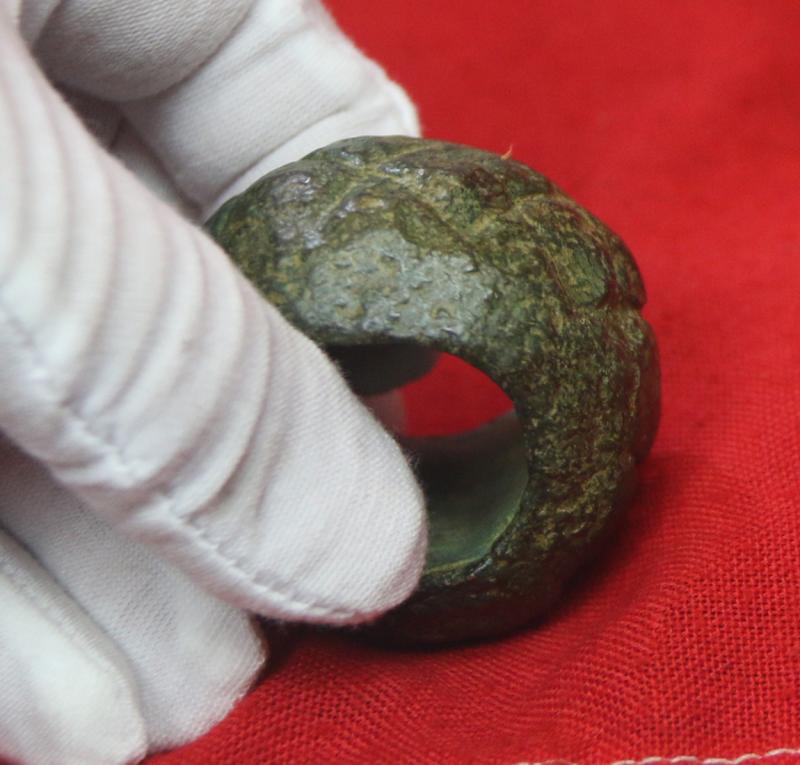 A Very Good & Fine Original Medieval 'Crusader' Knight's Bronze Battle Mace & Scorpion Flail Mace Head Circa 12th Century. Around 900 Years Old, In Superb Condition and With Excellent Natural Age Patination