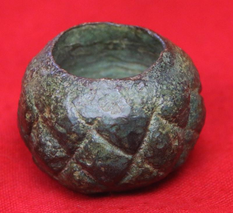 A Very Good & Fine Original Medieval 'Crusader' Knight's Bronze Battle Mace & Scorpion Flail Mace Head Circa 12th Century. Around 900 Years Old, In Superb Condition and With Excellent Natural Age Patination